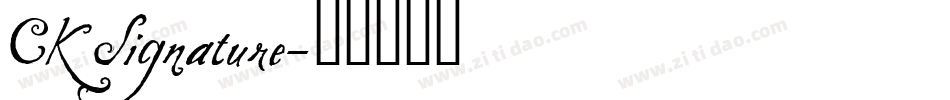CK Signature字体转换